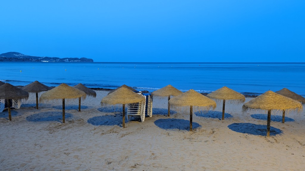 Calpe, Beach, Mediterranean Sea, Umbrella, 